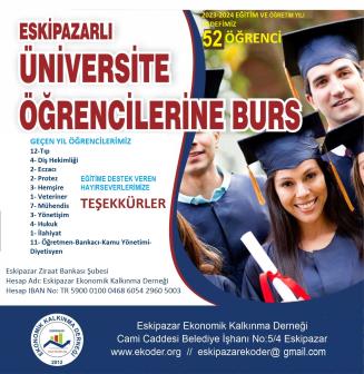 BAŞARILI ÖĞRENCİLERİMİZE BURS DESTEĞİ VERMEYE DAVET (17.09.2023)