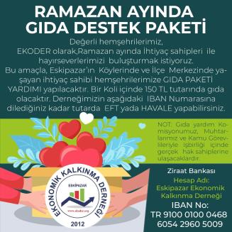 RAMAZAN AYINDA  GIDA DESTEK  PAKETİ (29.03.2021)