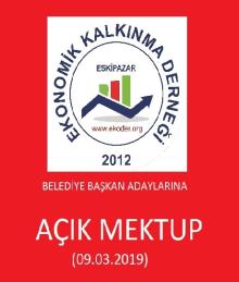 BELEDİYE BAŞKANLARINA AÇIK MEKTUP (09.03.2019)