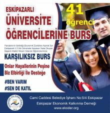 ÜNİVERSİTE ÖĞRENCİLERİMİZİN BURS BAŞVURULARI BUGÜN BAŞLADI.(15 EYLÜL 2020)